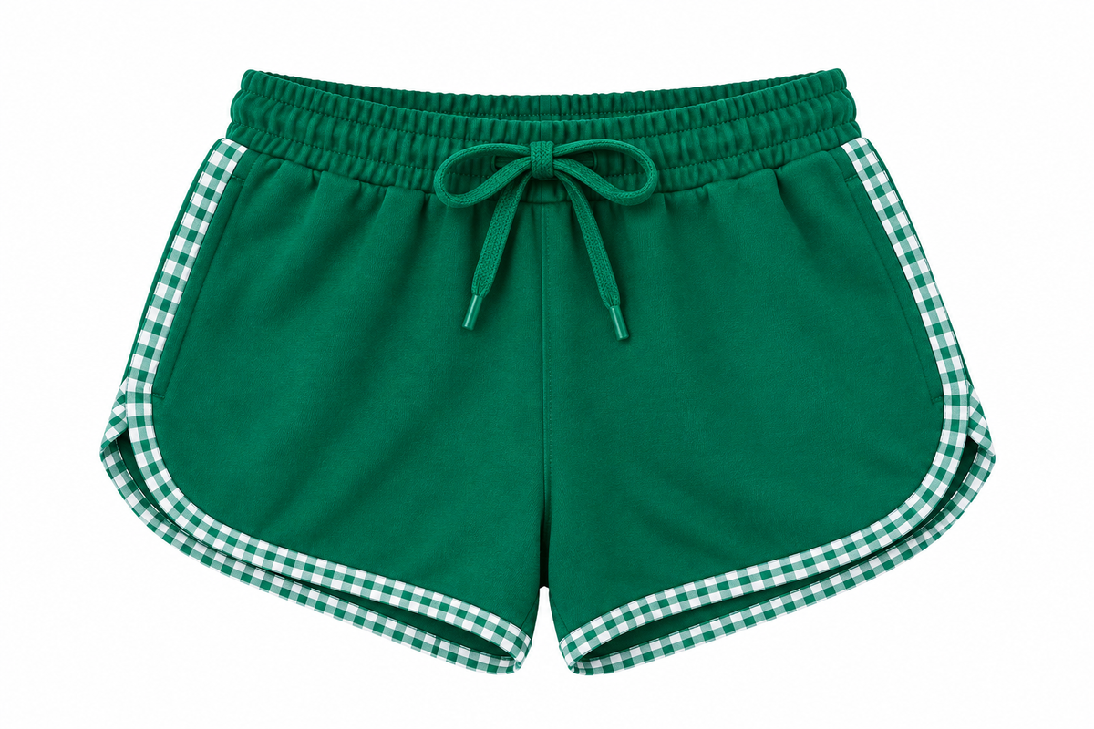 Gingham Green Shorts - EXTRAS