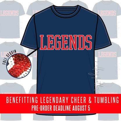 2026 Legends Navy Sequin Tee