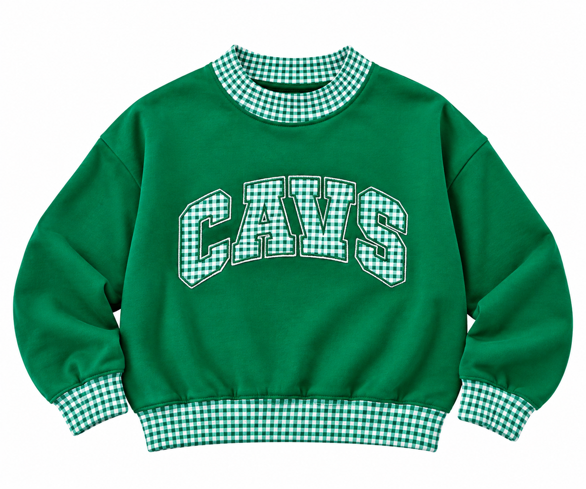 Cavs Gingham Mock-Neck - EXTRAS
