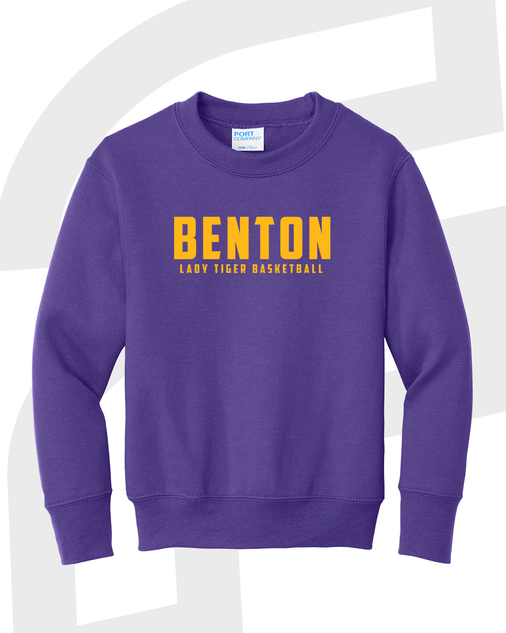 Benton Lady Tigers Basketball Crewneck Sweatshirt