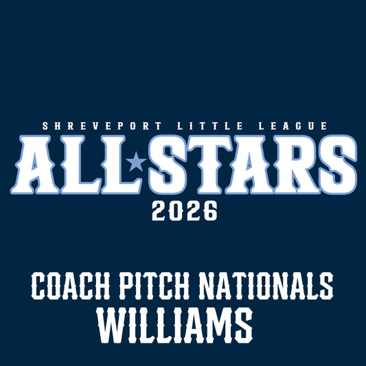 Coach Pitch - Nationals - Williams Roster T-Shirt