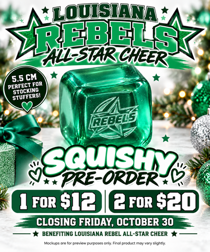 Louisiana Rebels All-Star Cheer Squishy Cube (Pre-Order)