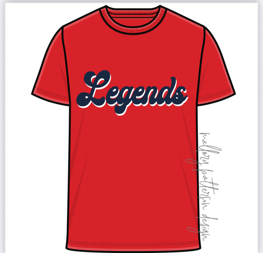 **Pre-Order** Legends Red Sequin Tee