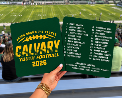 CYF Roster Hand Fan  - Coach Brown