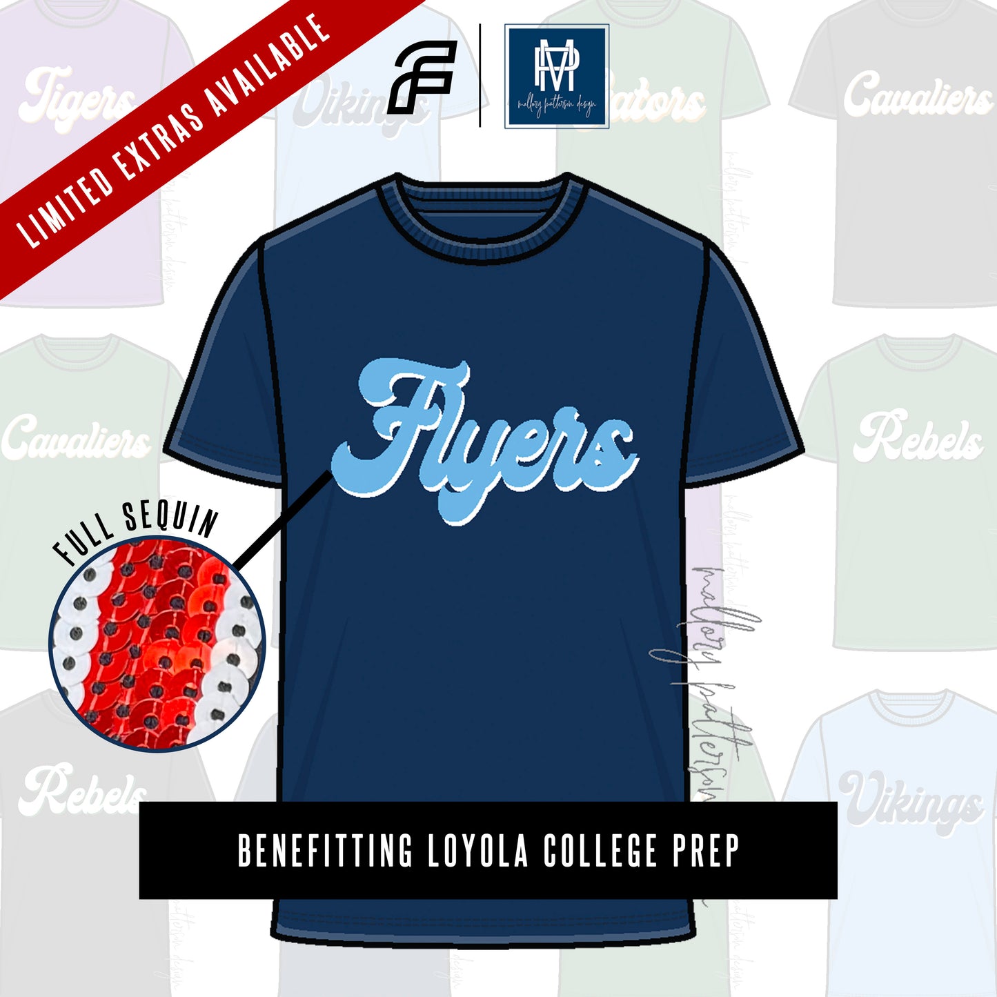 Limited Extras Loyola Flyers Sequin Tee