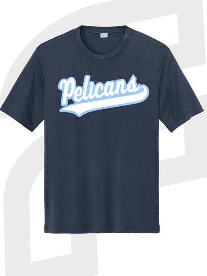 Pelican Script Navy T-Shirt