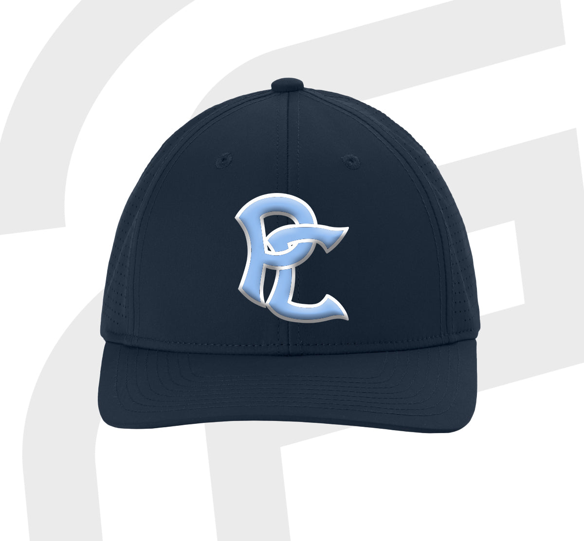 PC 3D Embroidered Navy Performance Snap-Back
