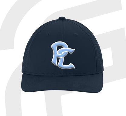 PC 3D Embroidered Navy Performance Snap-Back