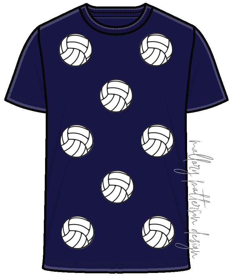 Volleyball 2026 Sequin Tee - ETA September