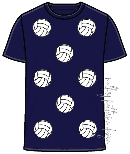 Volleyball 2026 Sequin Tee - ETA September