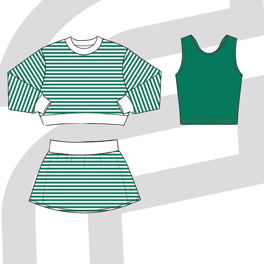 Green Stripe Active Set - 3 Piece - ETA September