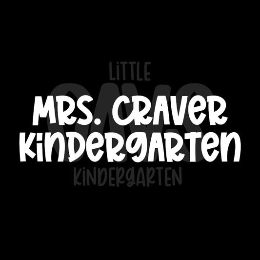 Mrs. Craver - Kindergarten CBA
