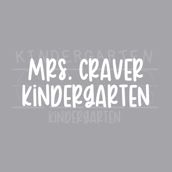 Mrs. Craver - Kindergarten CBA