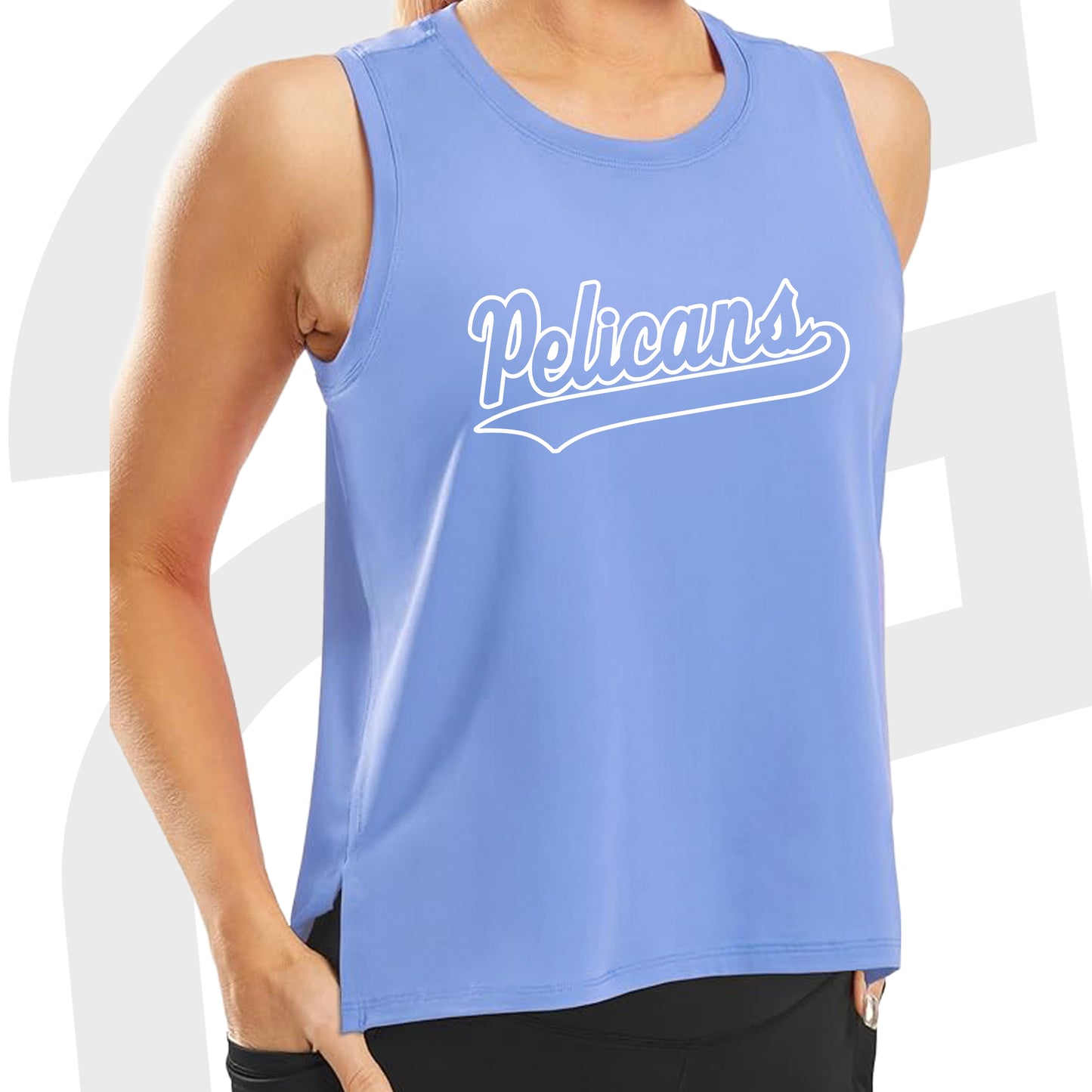 Pelican Script Crop Tank