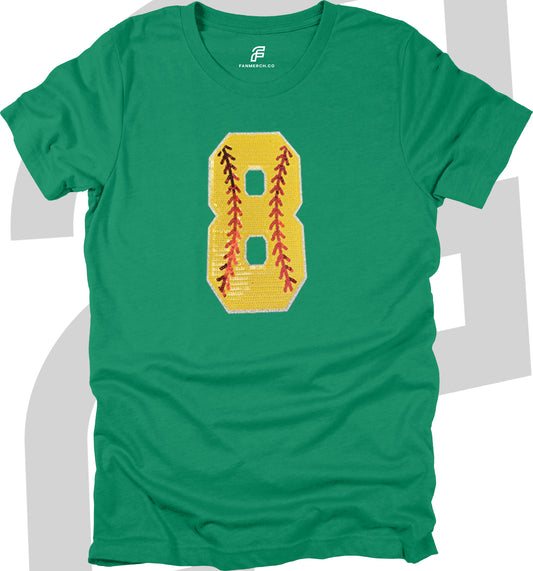 Softball Custom Sequin T-Shirt