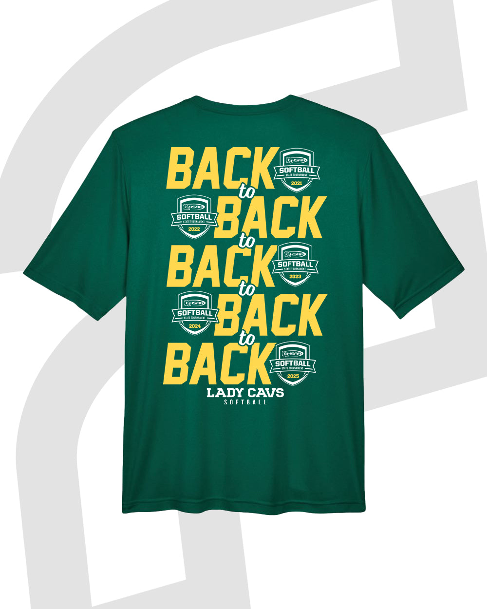 Lady Cavs Softball - 2025 5X State Championships Shirts