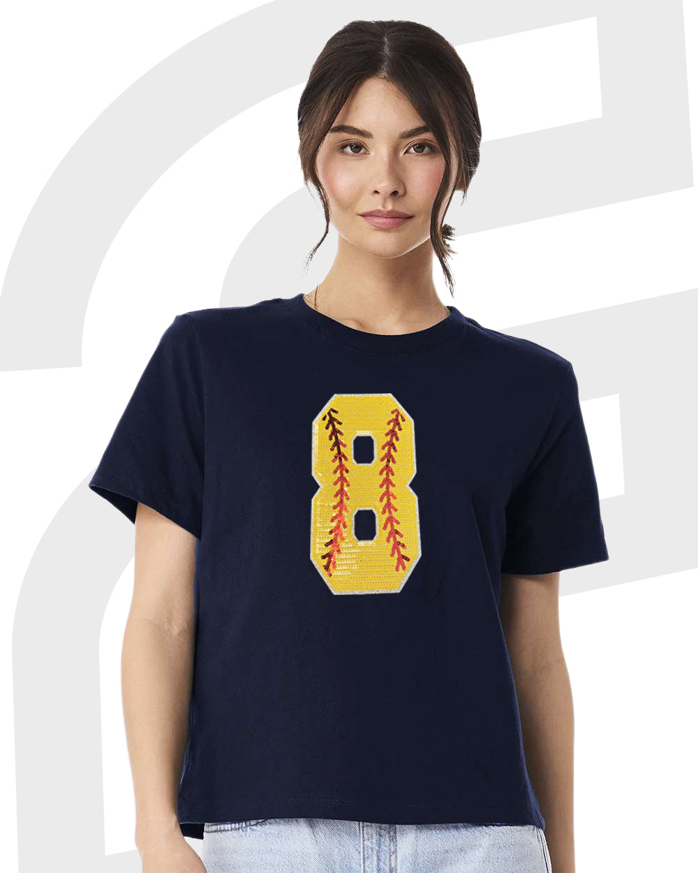 Softball Custom Sequin T-Shirt