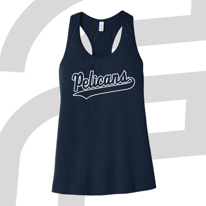 Pelican Script White Outline Tank Top