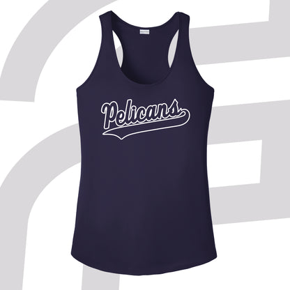Pelican Script White Outline Tank Top