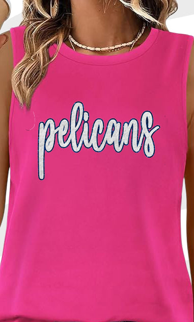 Pelican Sequin Script Tank