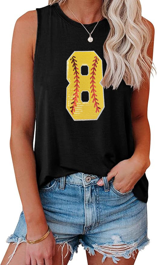Softball Custom Sequin T-Shirt