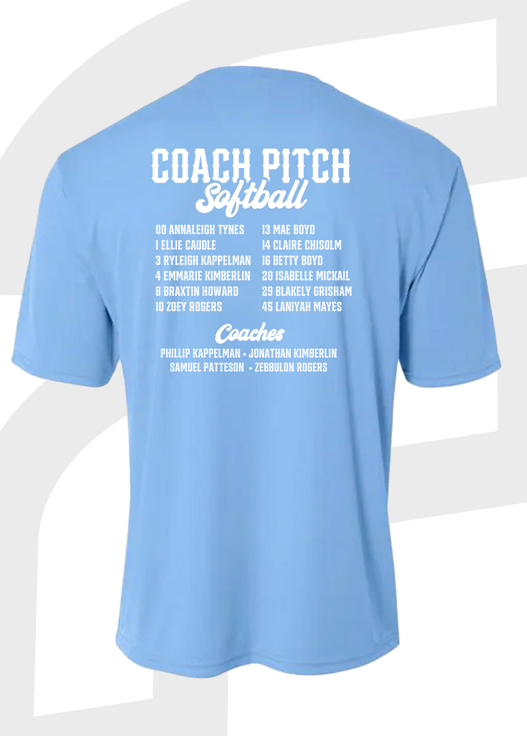 Softball - Coach Pitch - Roster T-Shirt
