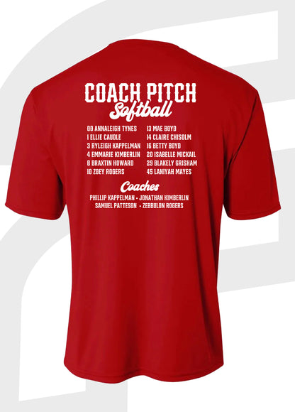 Softball - Coach Pitch - Roster T-Shirt