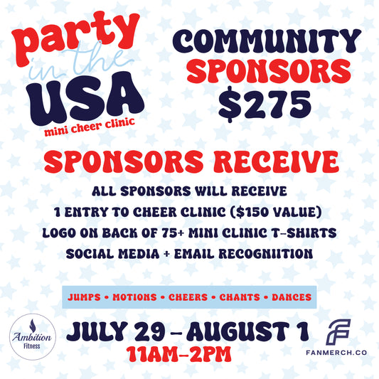 July 2025 Cheer Mini Clinic Sponsorship